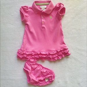 Ralph Lauren’s  Dress with matching Diaper Cover🌸